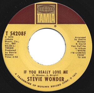 英7” Stevie Wonder If You Really Love Me / Think Of Me As Your Soldier TMG798 Tamla Motown プロモ /00080 Think of Me as Your Soldier,